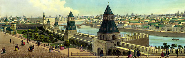 Панорама Кремля и Замоскворечья. Индейцев Д.С., Дж. Дациаро, 1850 г.