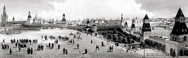 Панорама Кремля. Тайницкий сад. Индейцев Д.С., Дж. Дациаро, 1850 г.