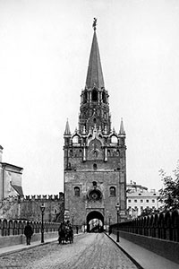 Троицкая башня Московского Кремля. фотография 1900 г.