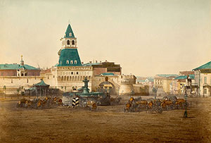 Вид Лубянской площади. Владимирские ворота. 1890, П. П. Павлов (1860 —1925)