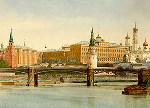 Кремль и Большой Каменный мост.  1890, П. П. Павлов (1860 —1925)