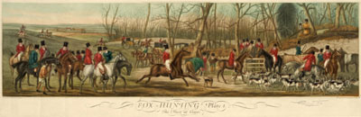 Английская  псовая охота на лис. H. Alken, 1837