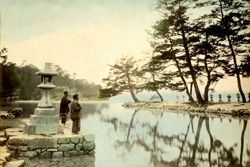 Вид на остров Мияджима. Япония 1868-1912