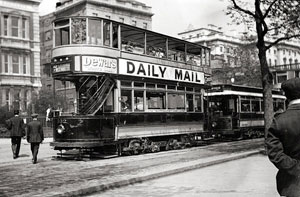 Лондонский Трамвай. фотография, 1920