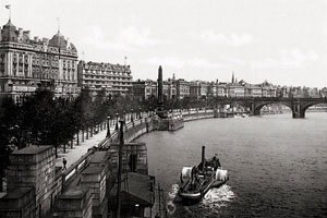 Набережная Темзы. Лондон, 1890-1910