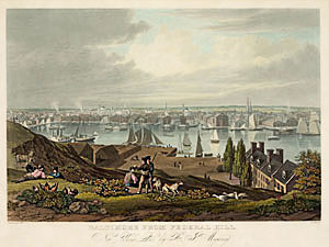 Вид с федерального холма. Балтимор. 1831 г., В. Д. Беннет