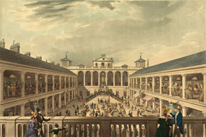 Гравюра Лондон 1834 г. Hungerford Market