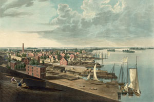 Гравюра (принт)  Вид на Филадельфию . 1835