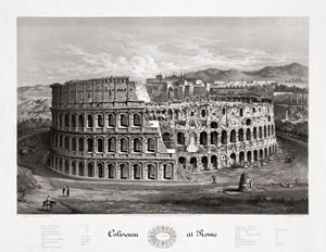 Колизей. Colosseum. Рим. с гравюры 1872 г.