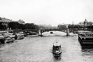 Фотография старого Парижа. Вид на Сену. Париж, 1900-1920