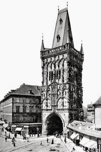 Постер Фото Праги 1893.  Пороховая Башня.