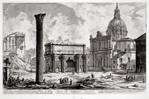 Пиранези Д. Б. (1720-1778)  Гравюра.<br>Триумфальная арка Септимия Севера