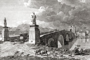 Гравюра Римские Виды. Мост