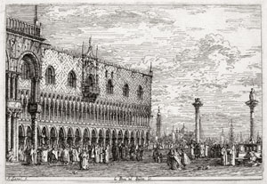 Гравюра. Сан Марко.Венеция. Италия 1744 г.<br>G. A. Canaletto (1697-1768)