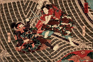 Поединок. Утагава Тоёкуни (1769 - 1825)