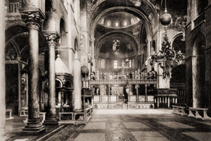 Интерьер церкви Святого Марка. Венеция, 1910